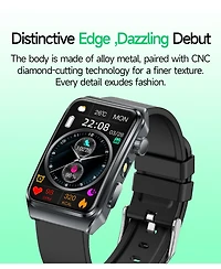 Ruxing Smart Advanced Outdoor Health Smart Bracelet with Flashlight and Continuous Monitoring -Pink