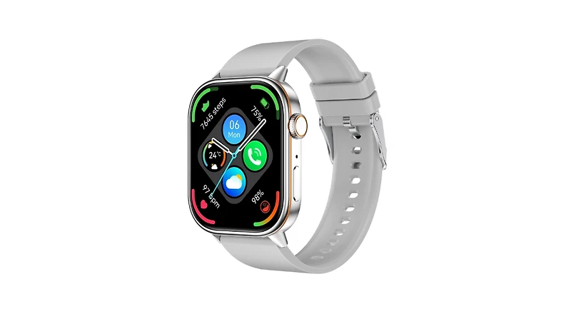 Ruxing Smart Smart watch Bluetooth Call Gps Multi System Positioning Sports Waterproof Health Monitor -Silver