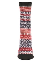 MeMoi Women's Holiday Wonder Fairisle Soft-fit Crew Socks