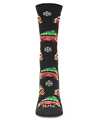 MeMoi Women's Holiday Bus Crew Socks