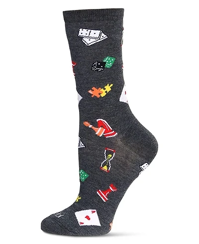 MeMoi Women's Games Crew Socks