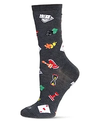 MeMoi Women's Games Crew Socks