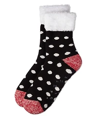 MeMoi Women's Polka Dot Plush Cabin Sock