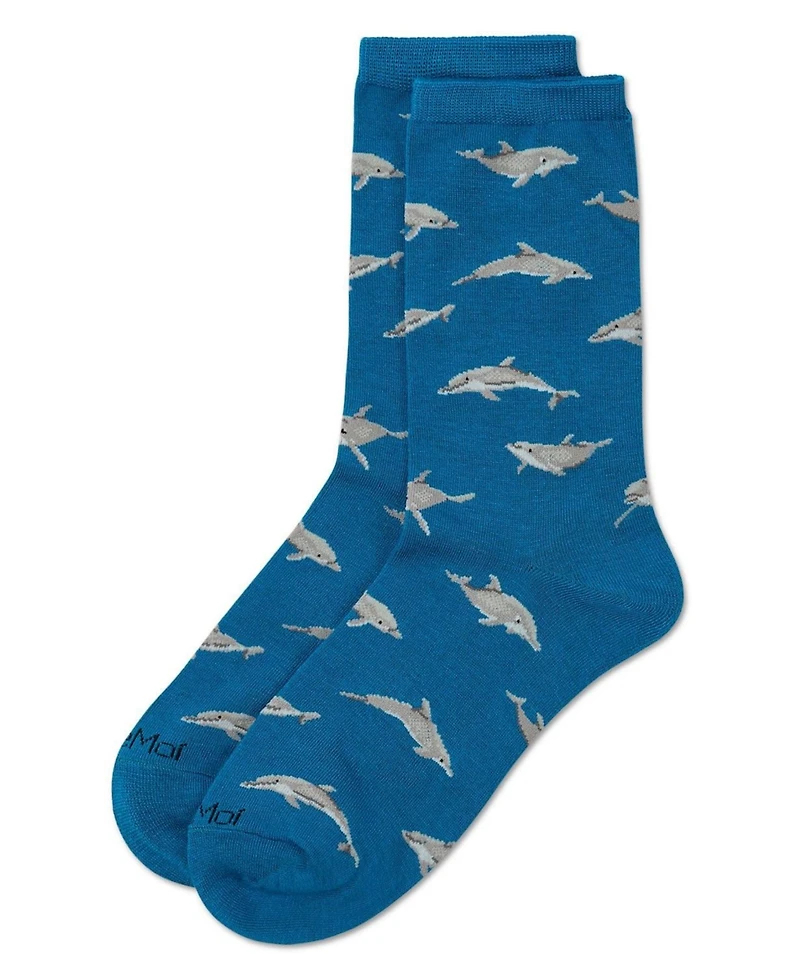 MeMoi Women's Dolphins Rayon from Crew Socks