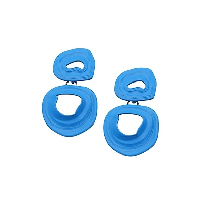 Sohi Women's Gold Erosion Drop Earrings