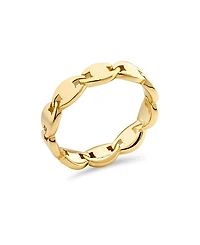 Devata Mariner Link Eternity Ring Gold Plated Sterling Silver,