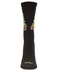 MeMoi Women's Christmas Tree & Presents Holiday Crew Socks