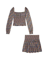 Polo Ralph Lauren Girls 7-16 2-Pc. Floral Smocked Top and Skirt Set