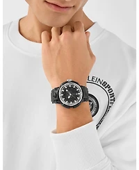 Plein Sport Mens Tiger Power 3 Hand Date Quartz Silicone Strap 45MM