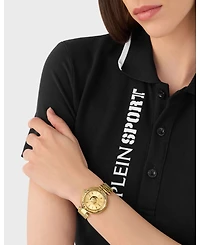 Plein Sport Womens Opium 2 Hand Quartz Ip Yellow Gold Bracelet 38MM