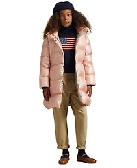 Polo Ralph Lauren Girls 7-16 Metallic Hooded Long Sleeves Jacket