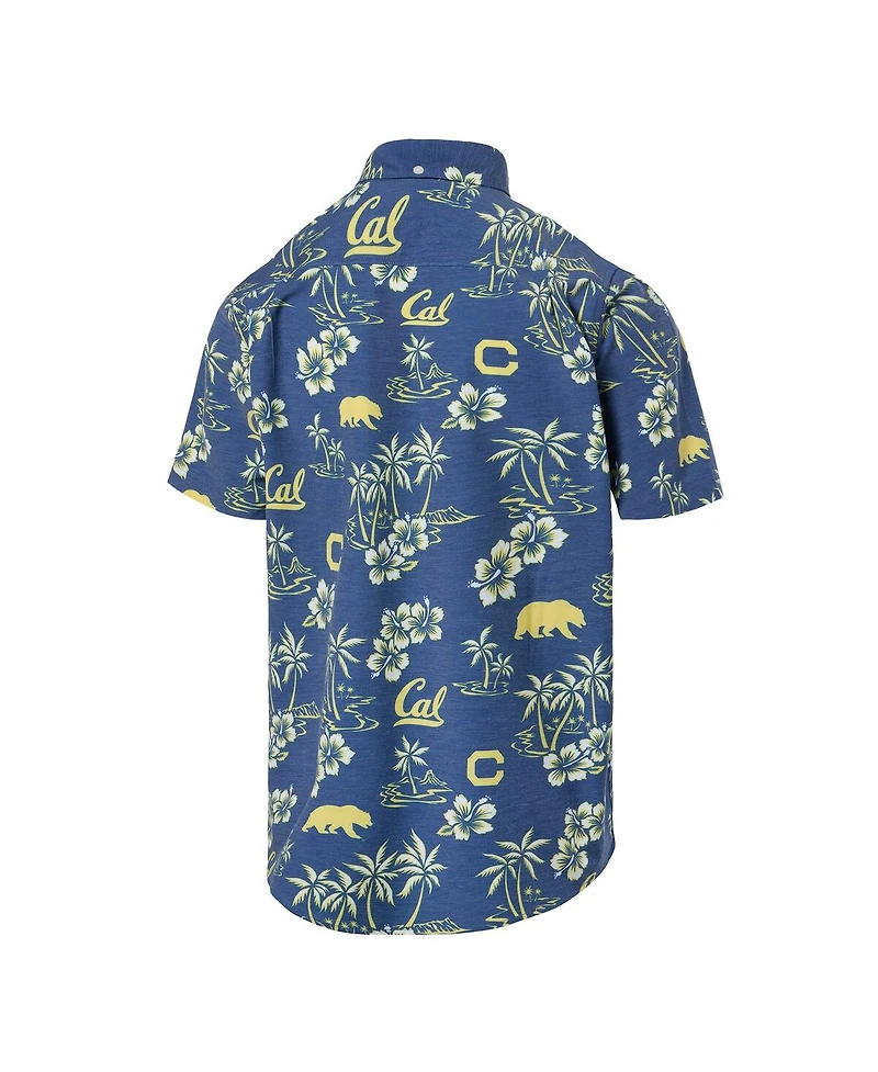 Reyn Spooner Men's Navy Cal Bears Kekai Classic Tri-Blend Button-Down Shirt