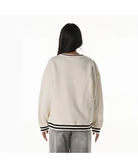 The Wild Collective Women's Cream New Orleans Saints Oversized Vintage French Terry Sweatshirt