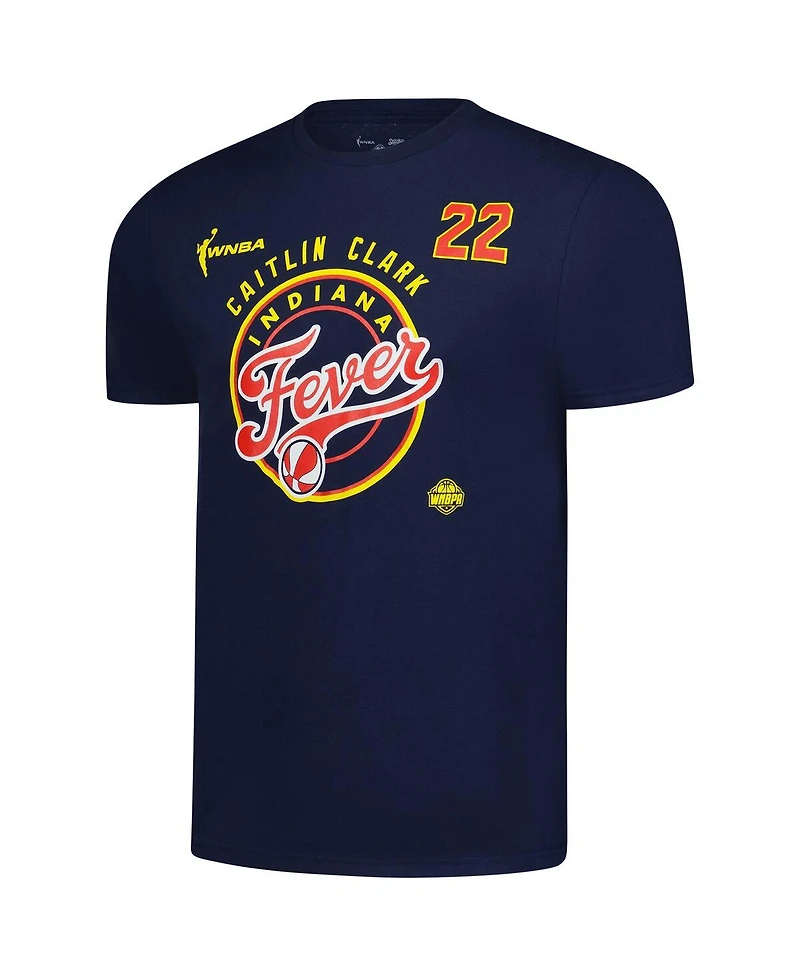 Stitches Men's and Women's Caitlin Clark Navy Indiana Fever Dynasty Apparel Player Name Number Logo T-Shirt