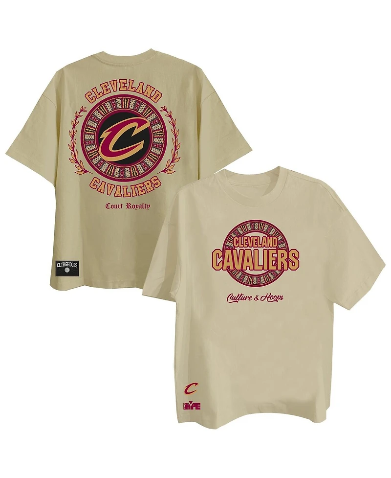 Two Hype Men's Khaki Cleveland Cavaliers Worldwide Collection Premium T-Shirt