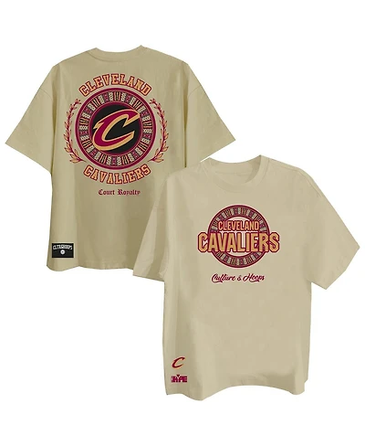 Two Hype Men's Khaki Cleveland Cavaliers Worldwide Collection Premium T-Shirt