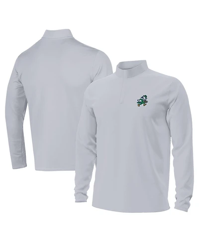 Under Armour Men's Gray Notre Dame Fighting Irish Sporting Leprechaun Motion Quarter-Zip Jacket