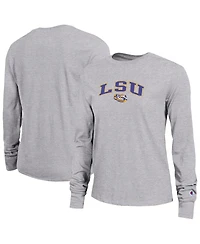 Champion Women's Gray Lsu Tigers Arch Over Logo Long Sleeve T-Shirt