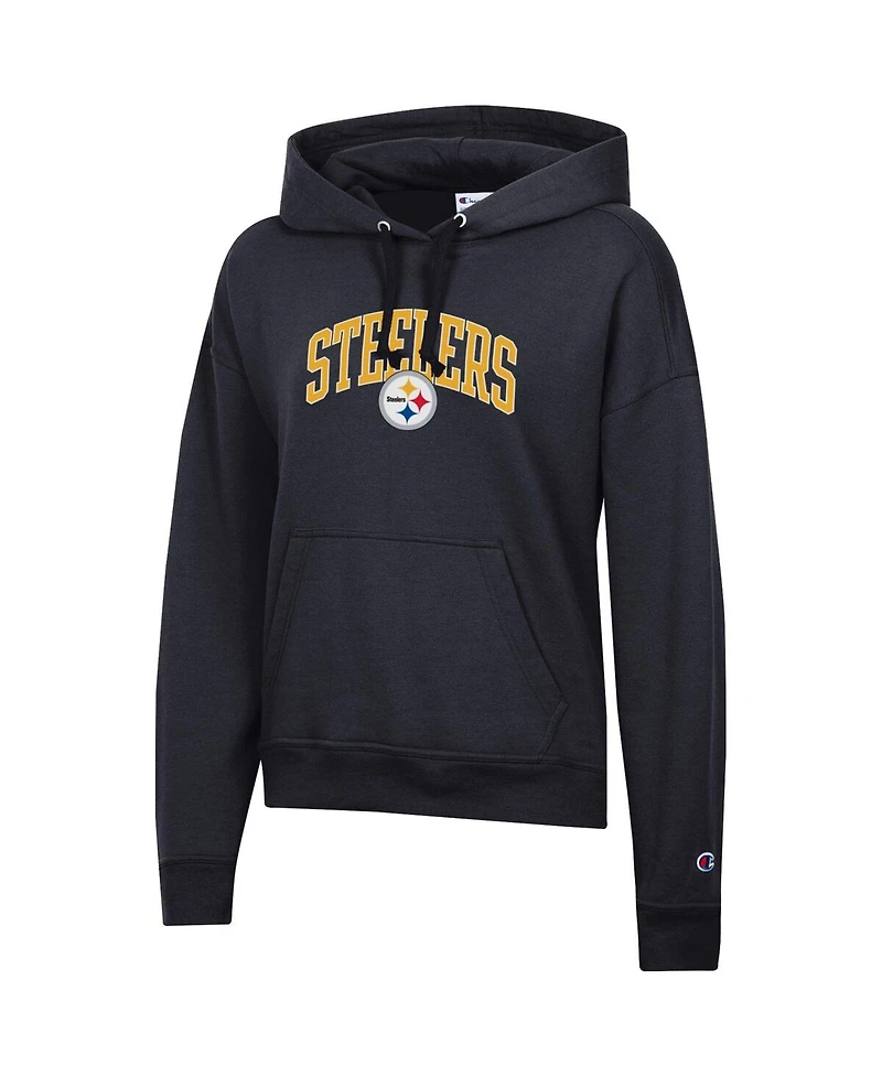 Champion Women's Black Pittsburgh Steelers Powerblend Hoodie