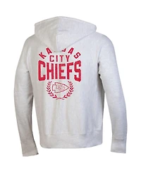 Champion Men's Heather Gray Kansas City Chiefs Reverse Weave Full-Zip Hoodie