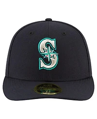 New Era Men's Navy Seattle Mariners Number Retirement Low Profile 59FIFTY Fitted Hat