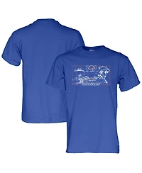 Blue 84 Men's and Women's Royal Boise State Broncos Blue Print T-Shirt