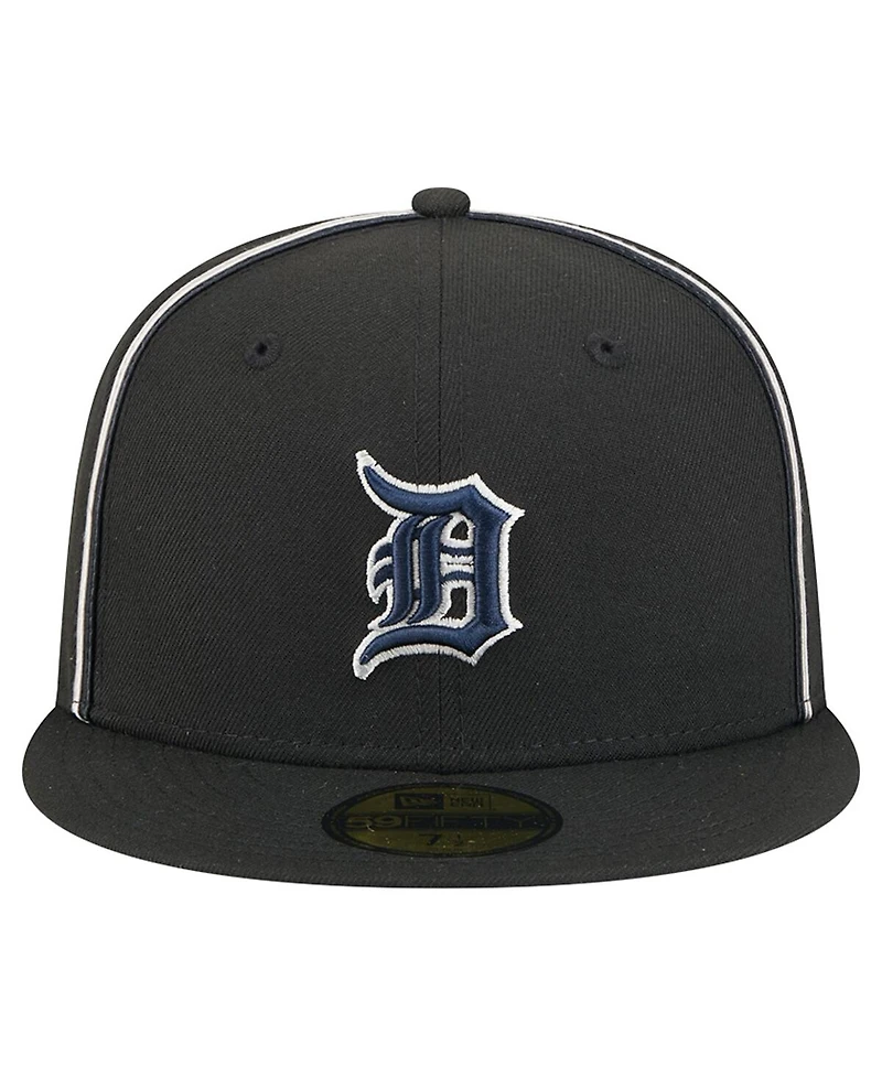 New Era Men's Black Detroit Tigers Soutache 59FIFTY Fitted Hat
