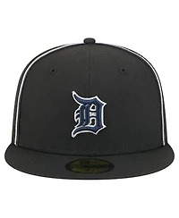 New Era Men's Black Detroit Tigers Soutache 59FIFTY Fitted Hat