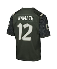 Nike Big Boys and Girls Joe Namath Gotham Green New York Jets 2025 Rivalries Collection Retired Player Game Jersey