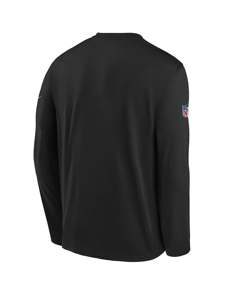 Nike Big Boys and Girls Black San Francisco 49ers 2025 Rivalries Collection Sideline Legend Dri-fit Long Sleeve T-Shirt