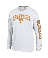 Champion Men's White Tennessee Volunteers Arch Over Logo 2-Hit Long Sleeve T-Shirt