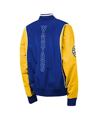 Outerstuff Big Boys and Girls Royal/Gold Golden State Warriors Two-Pointer Full-Zip Windbreaker Jacket
