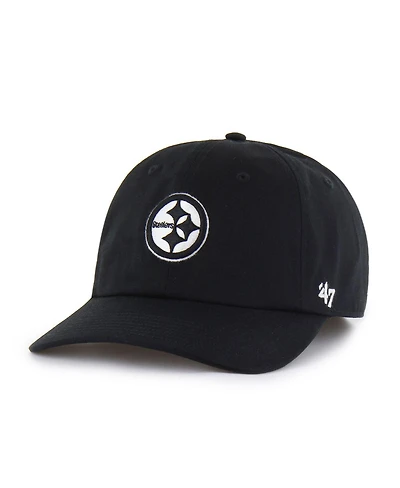 '47 Brand Men's Black Pittsburgh Steelers Foundational Franchise Fitted Hat