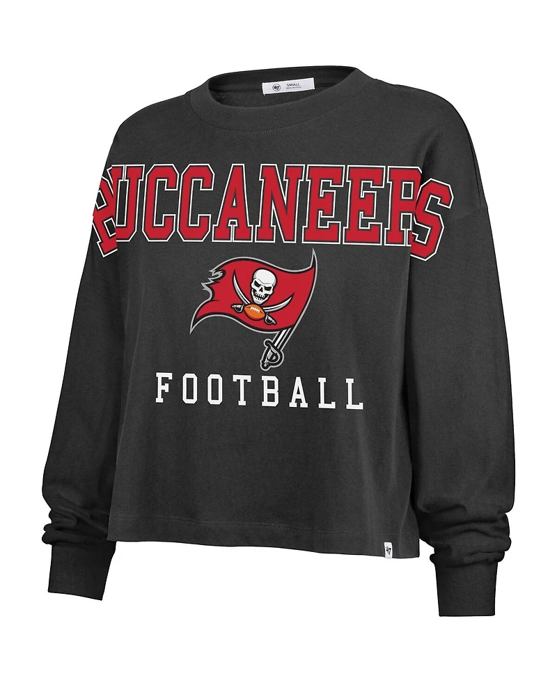'47 Brand Women's Pewter Tampa Bay Buccaneers Outreach City Oversized Long Sleeve T-Shirt