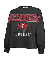 '47 Brand Women's Pewter Tampa Bay Buccaneers Outreach City Oversized Long Sleeve T-Shirt