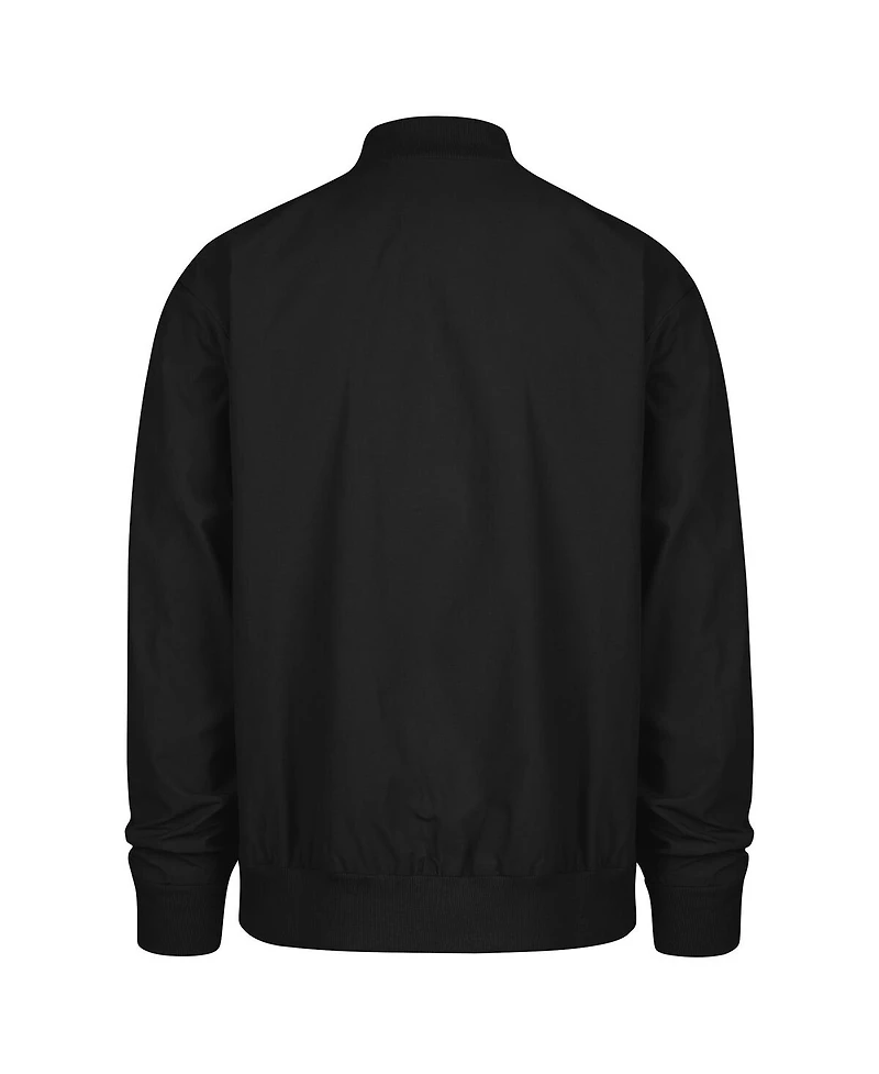 '47 Brand Men's Black Atlanta Falcons Sundays Euro Step Twill Full-Button Bomber Jacket