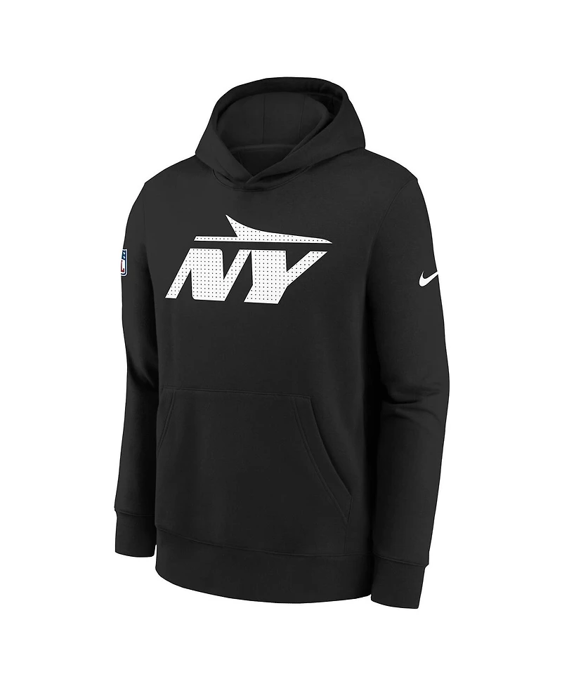 Nike Big Boys and Girls Black New York Jets Sideline Club Fleece Hoodie