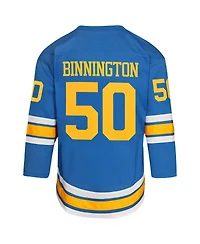 Outerstuff Big Boys and Girls Jordan Binnington Blue St. Louis Blues Home Replica Player Jersey