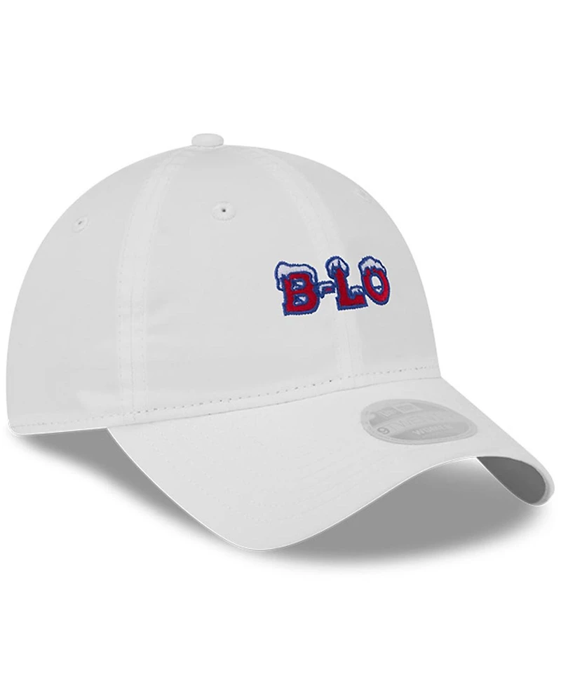 New Era Women's White Buffalo Bills 2025 Rivalries Collection Pony Tail Adjustable Hat