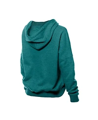 New Era Women's Aqua Miami Dolphins Throwback Boxy Hoodie Sweatshirt