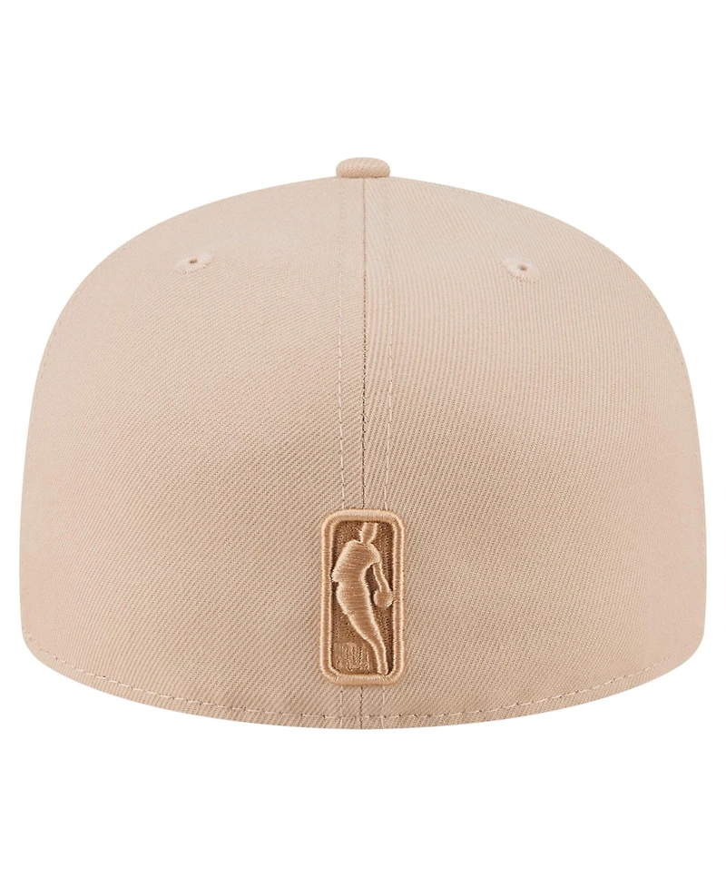 New Era Men's Khaki Los Angeles Lakers Color Pack A-Frame 59FIFTY Fitted Hat