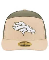 New Era Men's Light Beige/Olive Denver Broncos Color Pack Split Panel 59FIFTY Fitted Hat