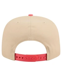 New Era Men's Light Beige/Coral Boston Red Sox Color Pack A-Frame 9FIFTY Snapback Hat