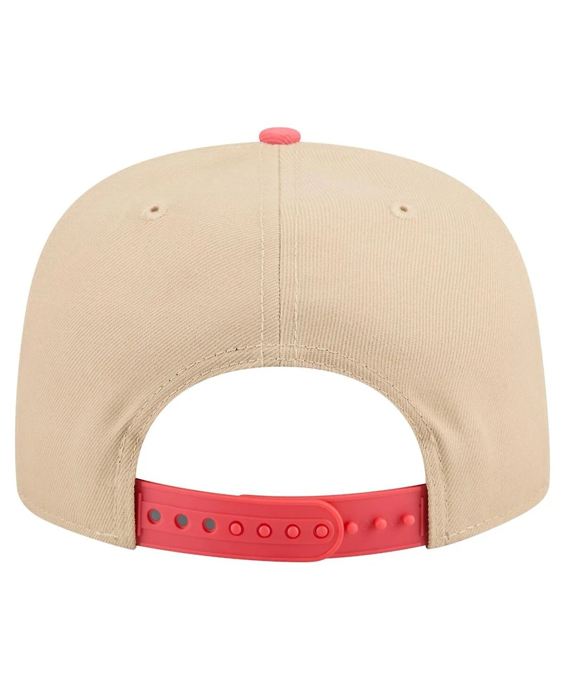 New Era Men's Light Beige/Coral Kansas City Royals Color Pack A-Frame 9FIFTY Snapback Hat