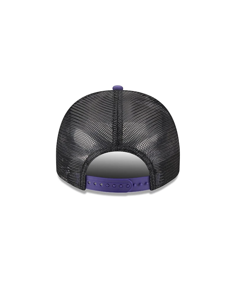 New Era Men's Cream/Black Baltimore Ravens Banner A-Frame 9FIFTY Trucker Snapback Hat