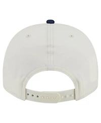 New Era Men's Cream/Navy Dallas Cowboys Chainstitch A-Frame 9FIFTY Adjustable Hat