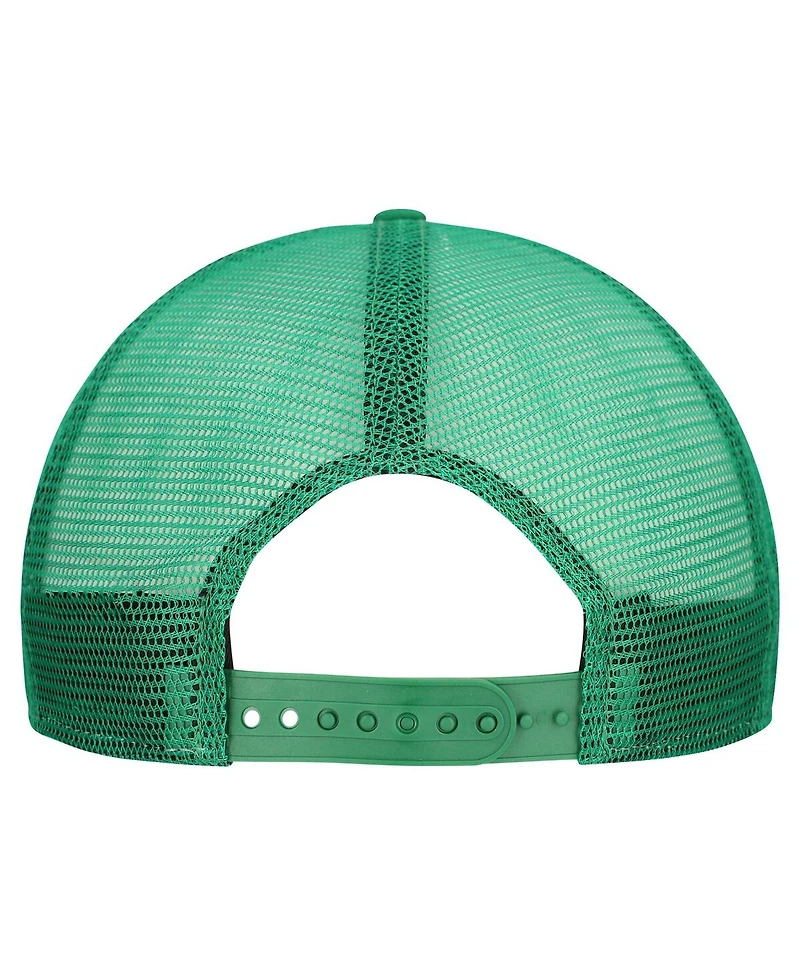 New Era Men's Cream/Kelly Green Philadelphia Eagles Throwback Cutout A-Frame 9FIFTY Snapback Hat