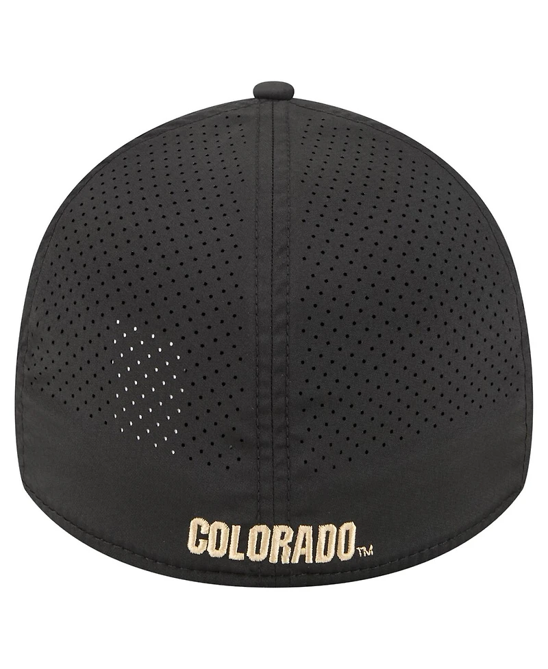 New Era Men's Black Colorado Buffaloes Rope 39THIRTY Flex Hat