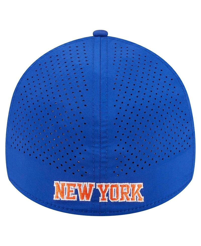 New Era Men's Blue York Knicks Featherweight Poly Rope Flex 39Thirty Hat