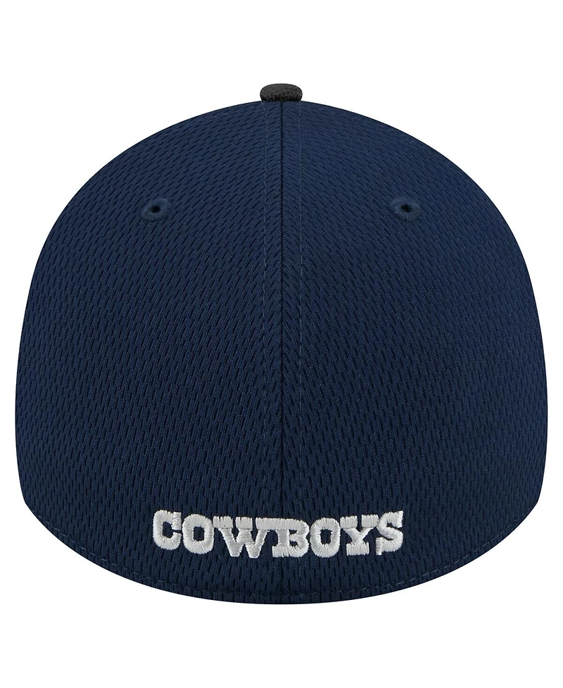 New Era Men's Navy/Black Dallas Cowboys Visor Hit 39THIRTY Flex Hat